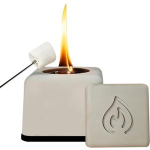 Concrete tabletop fire pit